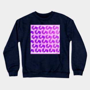 deep pink elephant pattern ecopop Crewneck Sweatshirt